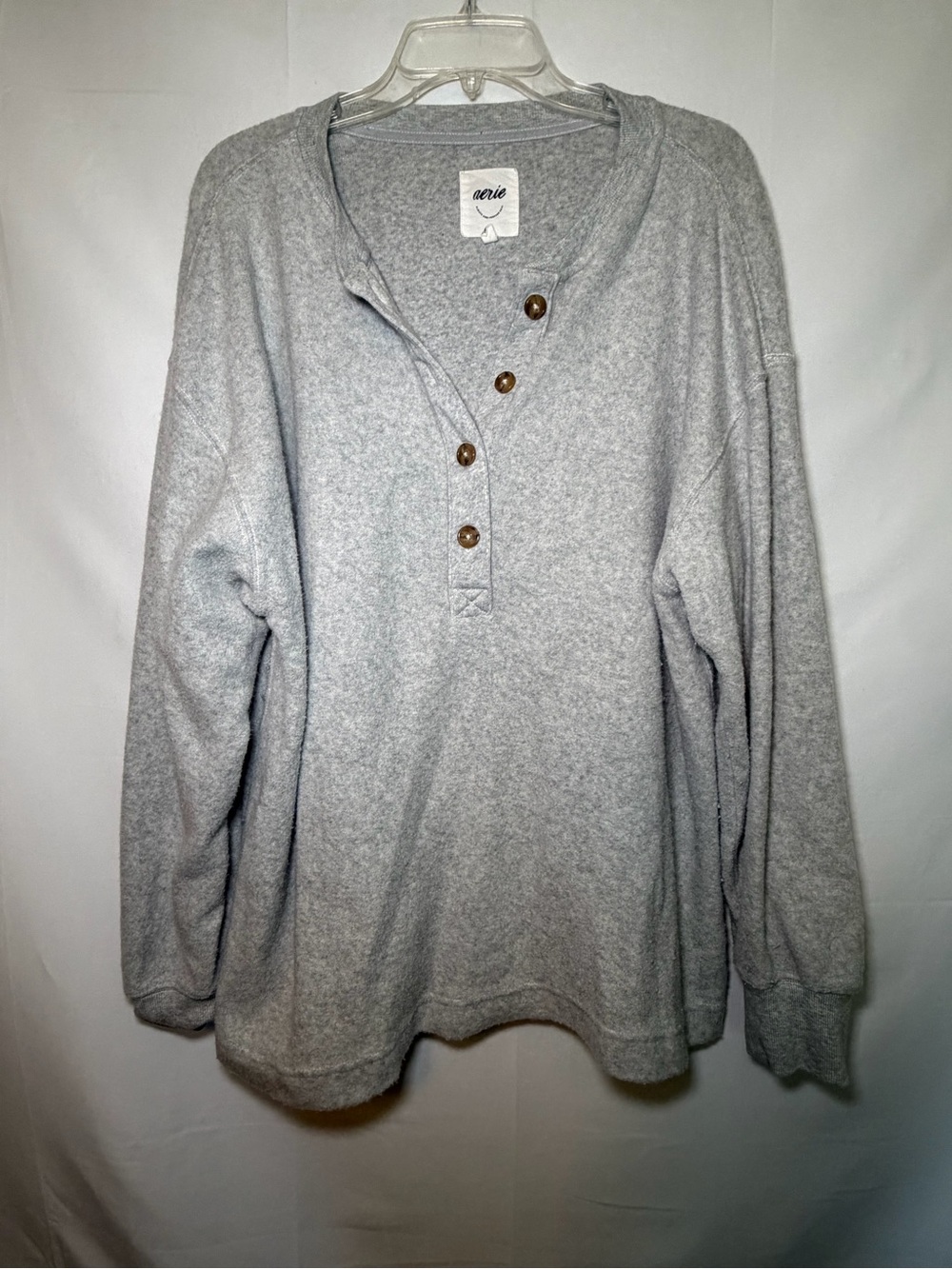 Aerie Sherpa Henley Sweatshirt